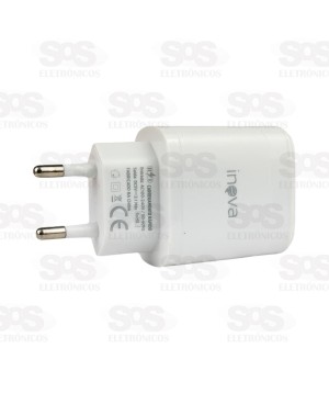 Carregador 2 USB 3.1A Com Cabo Micro V8 Inova CAR-3231S