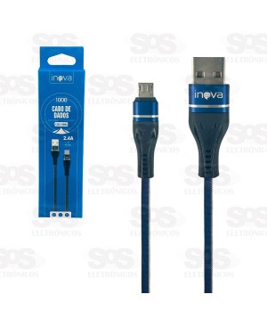 Cabo De Dados 2.4A Micro USB V8 1 Metro Inova CBO-5992