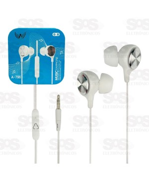 Fone de Ouvido Estéreo Com Microfone Altomex A-796