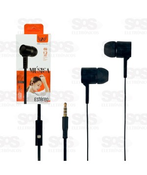 Fone de Ouvido Estéreo Com Microfone Caixa Laranja Altomex AT-0201