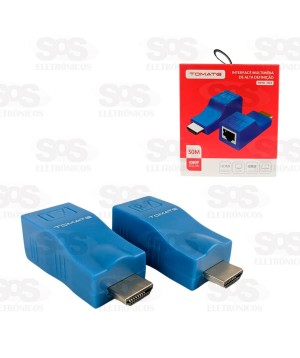 Extensor HDMI Para Cabo RJ45 30 Metros Tomate MHD-1103
