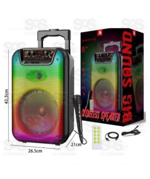 Caixa De Som 25W Com Microfone e Controle KTS-1553