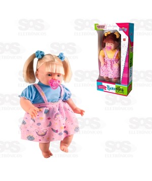 Boneca Beneditas Cabelo liso Loiro Nova Toys 1140