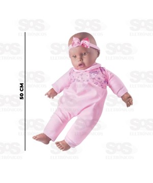 Boneca Nina Baby Musical Negra 50cm Nova Toys 1048