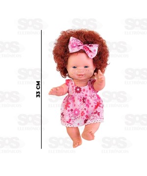 Boneca Meninas Brasileiras Ruiva 33CM Milk 641
