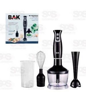 Mixer 3 Em 1 250W 2 Velocidades Bak BK-MIX3FN110
