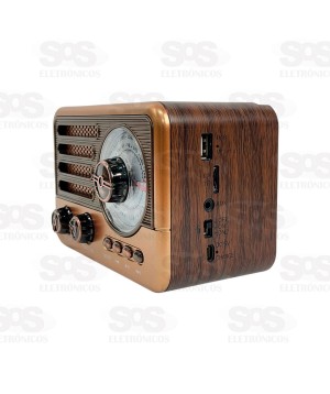 Rádio Retrô 3 Bandas Com Lanterna 5W Altomex AD-137