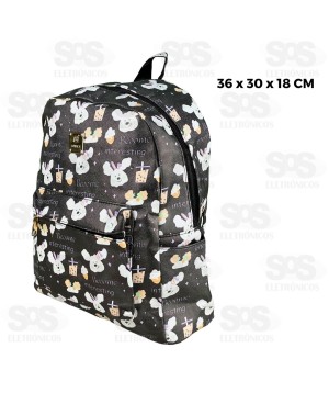 Mochila Feminina 4 Bolsos Estampas Fofinhas Altomex AL-07-3012