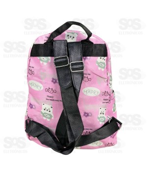 Mochila Feminina 4 Bolsos Estampas Fofinhas Altomex AL-07-0521
