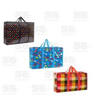 Sacola de Nylon Com Zíper 55x50x25CM Altomex HZ-07-0011