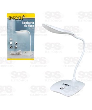 Luminária de Mesa Recarregável Touch Articulável 3 Níveis B-Max BM-F984