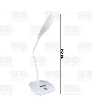 Luminária de Mesa Recarregável Touch Articulável 3 Níveis B-Max BM-F984