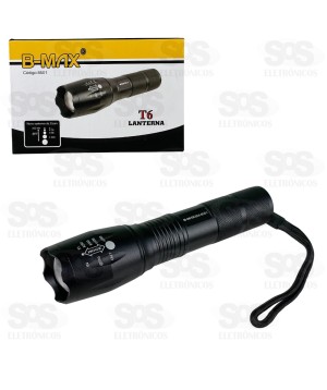 Lanterna de LED T6 Super Brilhante Recarregável B-Max 8501