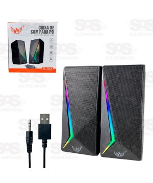 Caixa de Som Multimídia Bluetooth Com LED RGD Altomex AL-3868