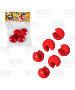 Nariz De Palhaço 6 Peças Para Festa Pica Pau 585