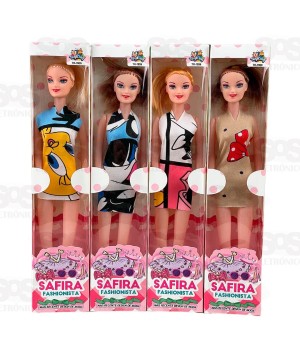 Boneca Articulada Safira Fashionista Colecionável Toy King TK-1939
