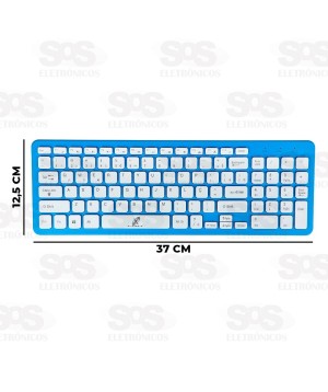 Kit Teclado e Mouse Sem Fio Cores Sortidas X-Cell XC-CB-04