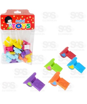 Apito Juiz Colorido Com 20 Unidades Mini Toys 315A