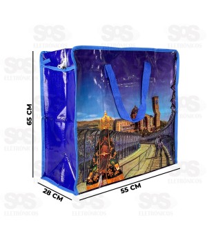 Sacola de Nylon Com Zíper 65x55x28CM Caerus CRS-1808