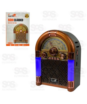Rádio Retrô Jukebox 3 Bandas Eletromex EL-1309