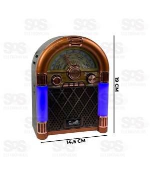 Rádio Retrô Jukebox 3 Bandas Eletromex EL-1309