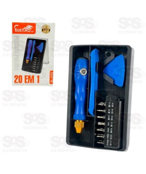 Kit de Ferramentas Precisão 20 Peças Eletromex EL-1713
