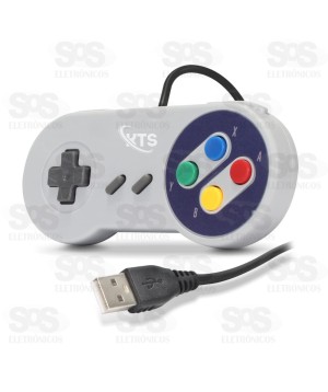 Controle USB Super Nintendo Computador KTS-USB2D