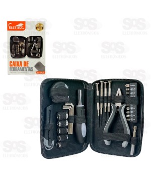 Caixa de Ferramentas 27 Peças Eletromex EL-1701