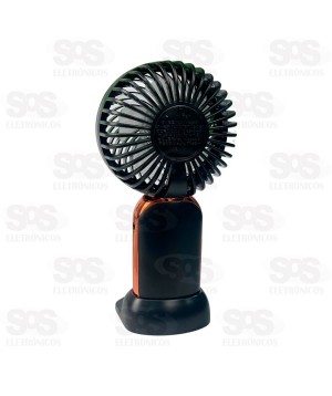 Ventilador Portátil De Mesa Recarregável Metalizado Eletromex EL-3601