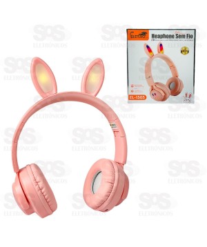 Fone De Ouvido Sem Fio Bluetooth Coelhinho Eletromex EL-1505
