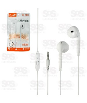 Fone De Ouvido Com Fio Super Bass Microfone Eletromex EL-1403