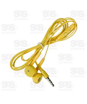 Fone De Ouvido Com Fio Microfone Colorido Eletromex EL-1402