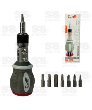 Kit de Ferramentas Multiuso 8 Peças 180 Graus Eletromex EL-1711