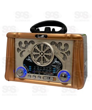 Rádio Retrô Bluetooth/FM/AM/SW/USB/BT/TWS Eletromex EL-1319