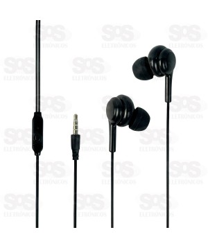 Fone De Ouvido Com Microfone 1.2 Metros Eletromex EL-1405