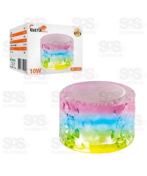 Caixa De Som Transparente Com LED 10W Eletromex EL-1034