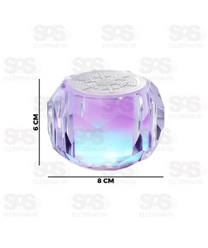 Caixa De Som Transparente Com LED 10W Eletromex EL-1036
