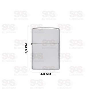 Isqueiro Metalizado Clássico À Fluído Recarregável Luatek