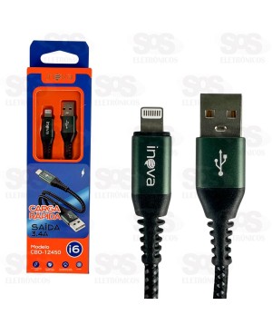 Cabo De Nylon Para Iphone 3.4A 2 Metros Inova CBO-12450