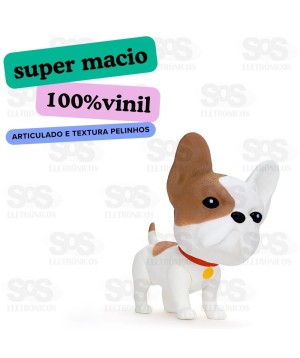 Cachorrinho Eddie Buldogue em vinil Puff Toys 019