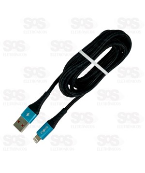 Cabo De Nylon Para Iphone 3.4A 2 Metros Inova CBO-12438 I6