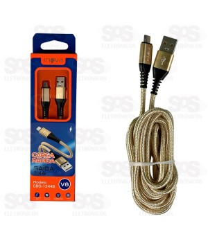 Cabo De Nylon Micro V8 3.4A 2 Metros Inova CBO-12448