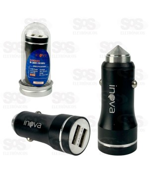 Fonte Veicular Tubo Carregador 2 USB 3.4A Inova CAR-20074