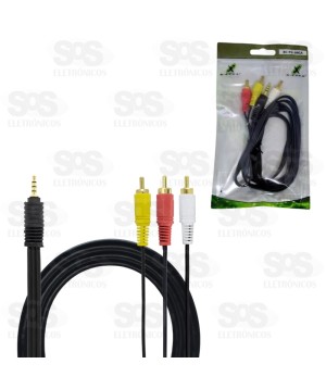 Cabo P2 Para 3RCA Stereo 1,80 metros  X-cell