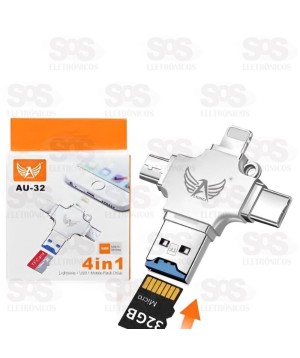 Adaptador OTG 4 em 1 USB Cartão de Memória Altomex AU-32