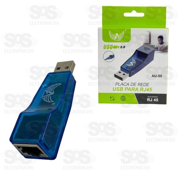 Placa De Rede LAN RJ45 para USB Altomex AU-55