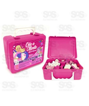 Maleta de Blocos de Montar Barbara Com 84 Peças Mini Toys 6940
