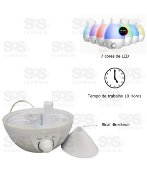 Umidificador De Ar 2,6 Litros Bico Direcional Bivolt B-Max BM-U04