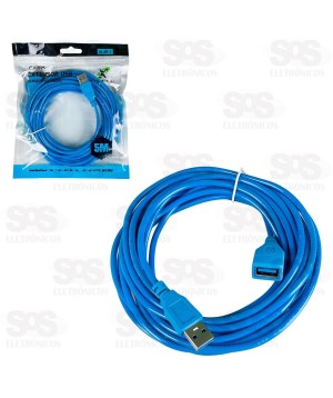 Cabo Extensor USB Macho Para Fêmea 5 Metros X-Cell XC-MF-C