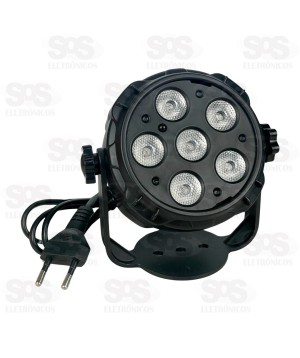 Projetor Canhão Strobo Para Festa 6 LED Com Controle Remoto GM-1006RS